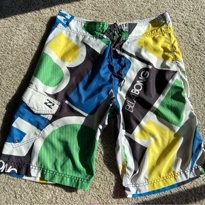 Billabong Men’s Board Shorts Blue Green Yellow Print